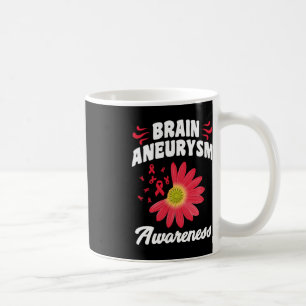 Brain Aneurysm Awareness Flower Ribbon Support Gra Coffee Mug