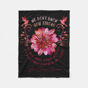 Brain Aneurysm Awareness Flower We Don't Know How  Fleece Blanket