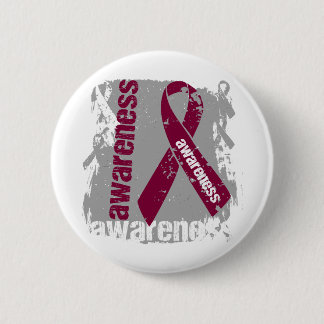 Brain Aneurysm Awareness Grunge Ribbon 6 Cm Round Badge