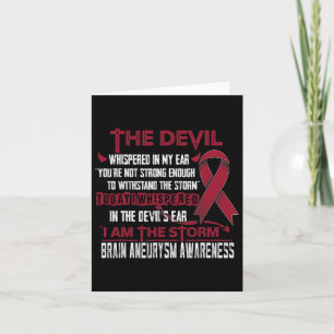 Brain Aneurysm Awareness I Am The Storm Devil Card