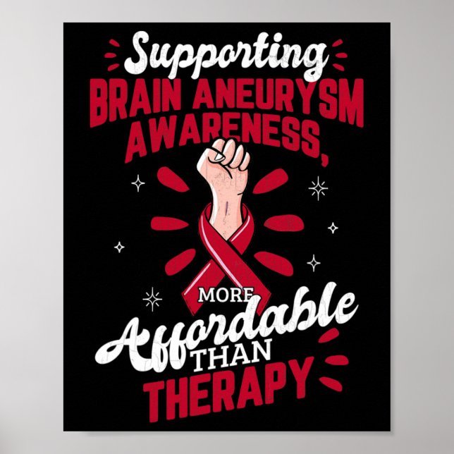 Brain Aneurysm Awareness Is Therapy Surgery Suppor Poster (Front)
