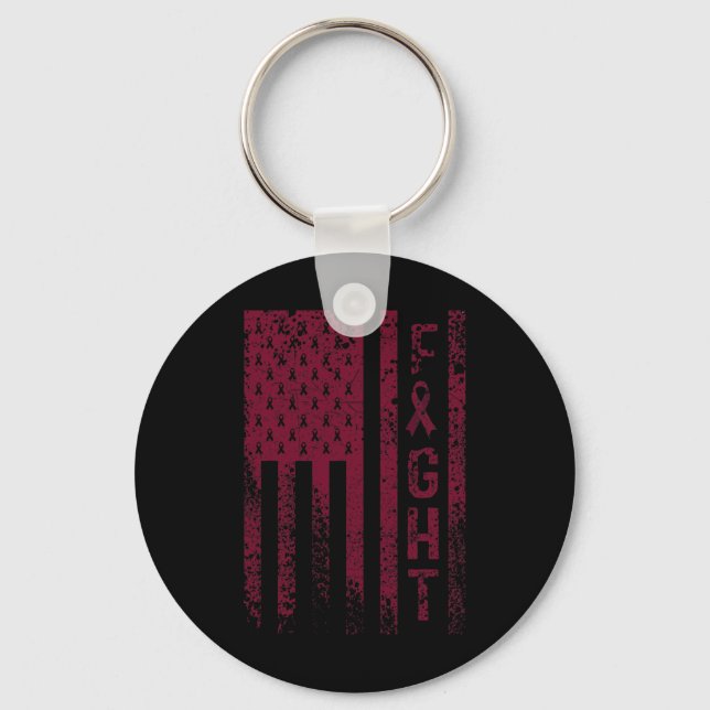 Brain Aneurysm Awareness  Key Ring (Front)