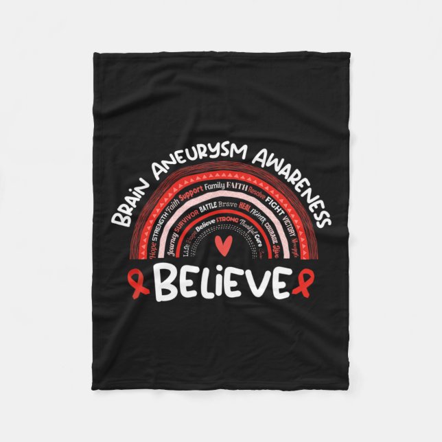 Brain Aneurysm Awareness Month Brain Aneurysm  Fleece Blanket (Front)