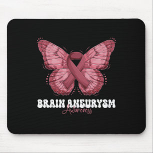 Brain Aneurysm Awareness Month Burgundy Ribbon But Mouse Pad