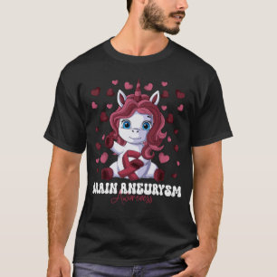 Brain Aneurysm Awareness Month Burgundy Ribbon Uni T-Shirt