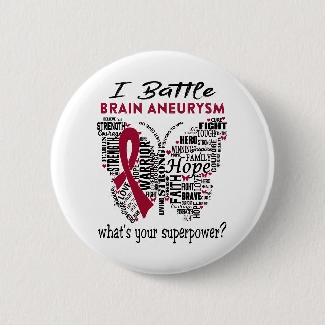 Brain Aneurysm Awareness Month Ribbon Gifts 6 Cm Round Badge (Front)