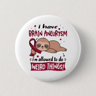 Brain Aneurysm Awareness Month Ribbon Gifts 6 Cm Round Badge