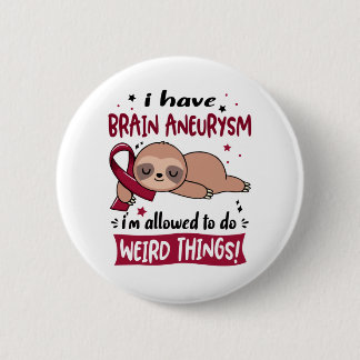 Brain Aneurysm Awareness Month Ribbon Gifts 6 Cm Round Badge