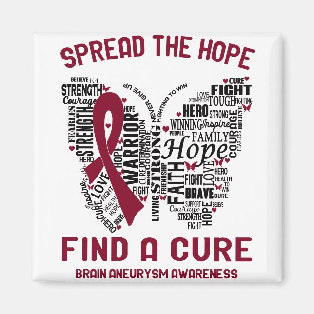 Brain Aneurysm Awareness Month Ribbon Gifts Magnet (Front)