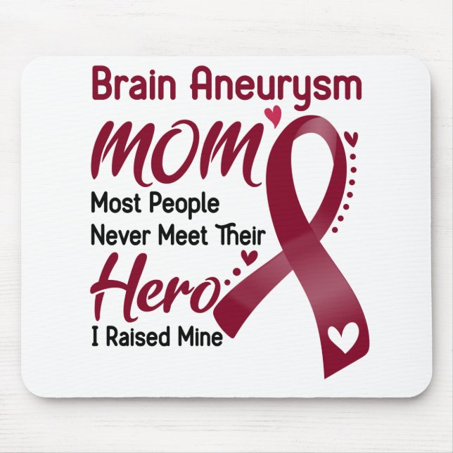 Brain Aneurysm Awareness Month Ribbon Gifts Mouse Pad (Front)