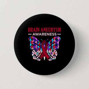 Brain Aneurysm Awareness Month Support Graphic  6 Cm Round Badge