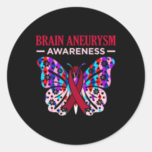 Brain Aneurysm Awareness Month Support Graphic Classic Round Sticker