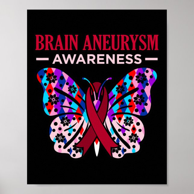 Brain Aneurysm Awareness Month Support Graphic  Poster (Front)