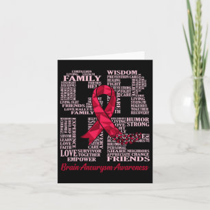 Brain Aneurysm Awareness Ribbon Month Support Grap Card