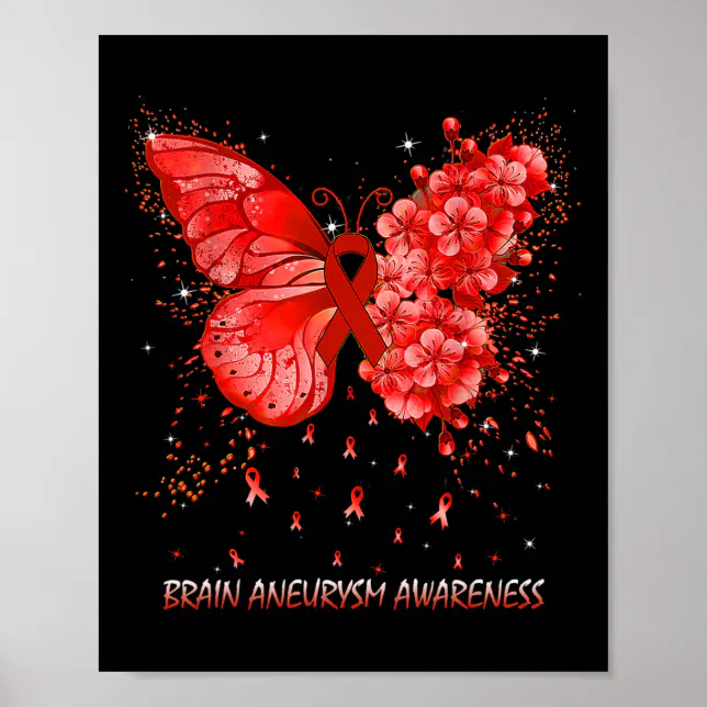 Brain Aneurysm Awareness Ribbon Poster | Zazzle