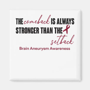 Brain Aneurysm Awareness Ribbon Support Gifts Magnet