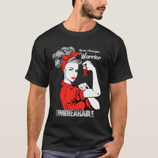Brain Aneurysm Awareness Strong Unbreakable Women  T-Shirt