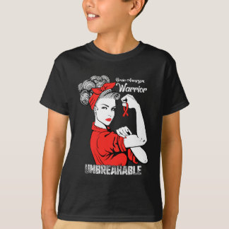 Brain Aneurysm Awareness Strong Unbreakable Women  T-Shirt
