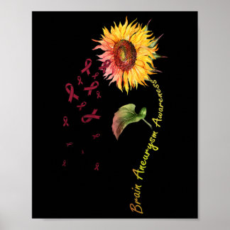 Brain Aneurysm Awareness Sunflower 1  Poster