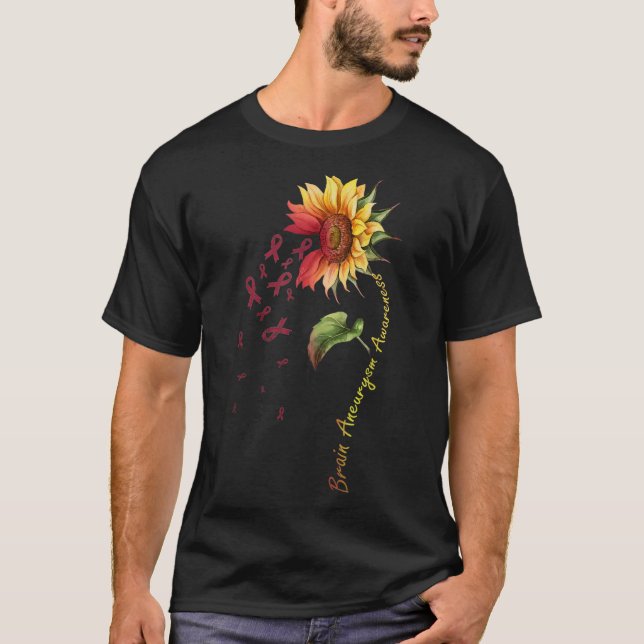 Brain Aneurysm Awareness Sunflower Shirt  (Front)