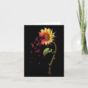 Brain Aneurysm Awareness Sunflower Shirt Card