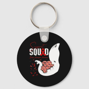 Brain Aneurysm Awareness Support Squad Elephant  Key Ring