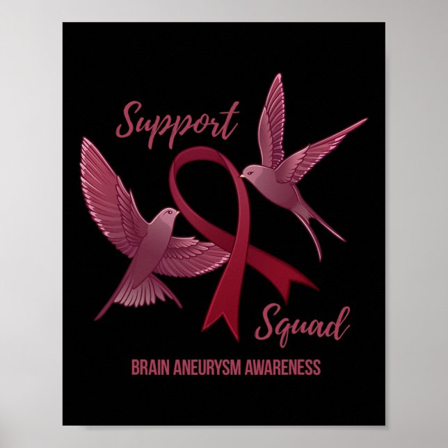 Brain Aneurysm Awareness Support Squad  Poster (Front)