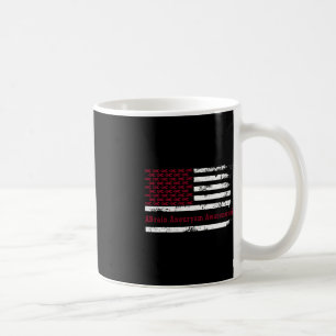 Brain Aneurysm Awareness USA Flag American Burgund Coffee Mug