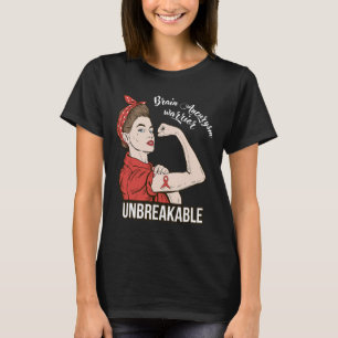 Brain Aneurysm Awareness Warrior Unbreakable Tee G