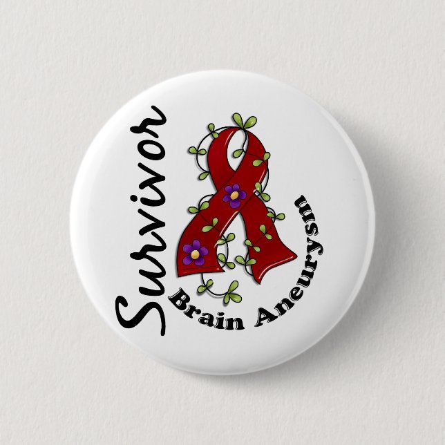 Brain Aneurysm Survivor 15 6 Cm Round Badge (Front)