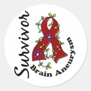 Brain Aneurysm Survivor 15 Classic Round Sticker