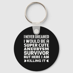 Brain Aneurysm Survivor Awareness  Key Ring