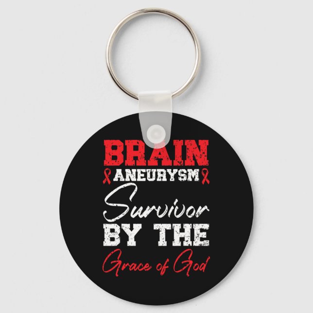 Brain Aneurysm Survivor Medical Condition Aneurysm Key Ring (Front)