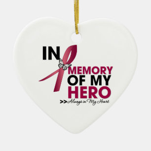 Brain Aneurysm Tribute In Memory of My Hero Ceramic Ornament
