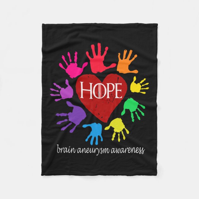 Brain Aneurysm Warrior1  Fleece Blanket (Front)