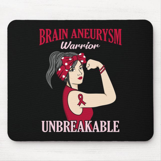 Brain Aneurysm Warrior Awareness Month Supporter G Mouse Pad (Front)