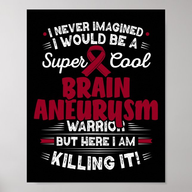 Brain Aneurysm Warrior Brain Aneurysm Awareness  Poster (Front)