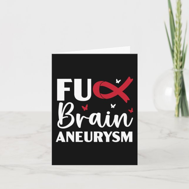 Brain Aneurysm Warrior Medical Condition Aneurysm  Card (Front)