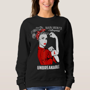 Brain Aneurysm Warrior Unbreakable Awareness Sweatshirt