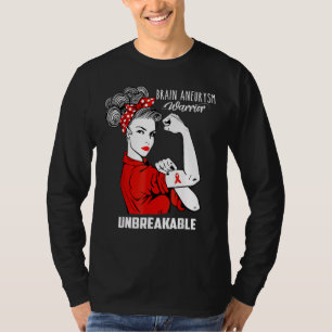 Brain Aneurysm Warrior Unbreakable Awareness T-Shirt