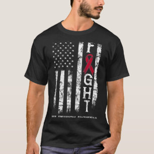 Brain aneurysm warrior us flag Design T-Shirt