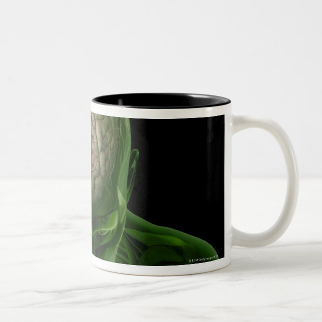 Brain Arteries Two-Tone Coffee Mug (Right)