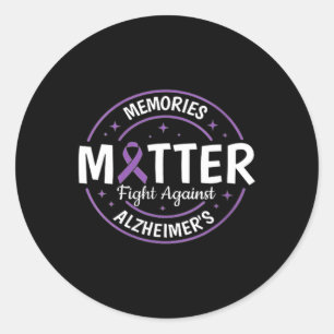 Brain Awareness Memories Problem Purple Classic Round Sticker