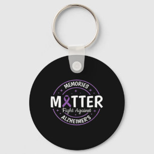 Brain Awareness Memories Problem Purple Key Ring