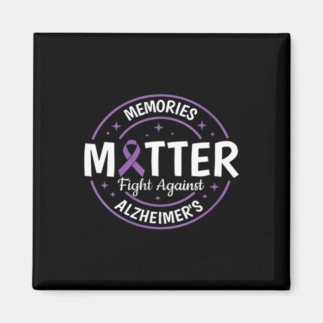 Brain Awareness Memories Problem Purple  Magnet (Front)