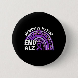 Brain Awareness Memories Problem Purple Rainbow 6 Cm Round Badge