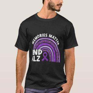 Brain Awareness Memories Problem Purple Rainbow T-Shirt