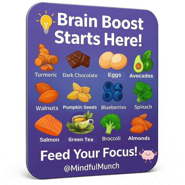 🧠Brain Boosting Fridge Magnet (Sharpen your focus with this brain food magnet—great for students, parents & professionals)