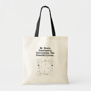 Brain Calculates Possibilities Math Thinker Tote Bag