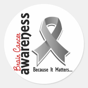 Brain Cancer Awareness 5 Classic Round Sticker